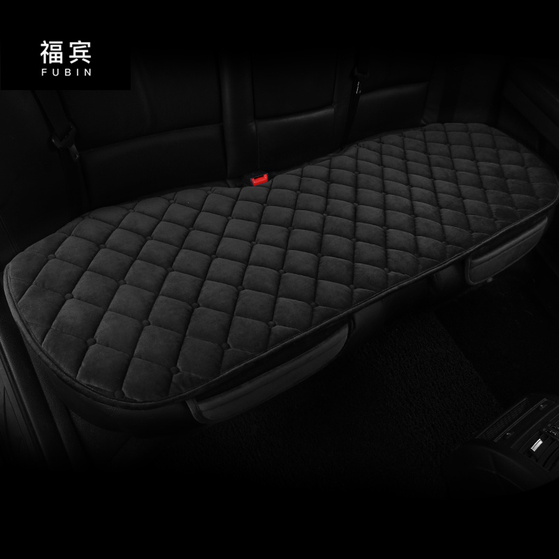 Winter plush car rear cushion warm without backrest monolithic trio three-strip universal single seat cushion