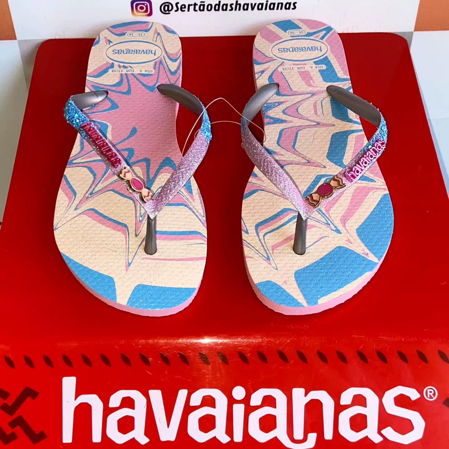 Шлепанцы Havaianas, нескользящие пляжные сланцы, цветочные