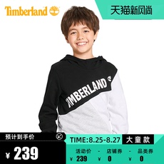 Толстовка детская timberland添柏岚大童新款活力拼接字母连帽套头卫衣|a1cd4