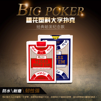 Baccarat Poker Spike Plastic Big Word Poker Frosted Wear-resistant Waterproof PVC Plastic Poker 6 Pcs
