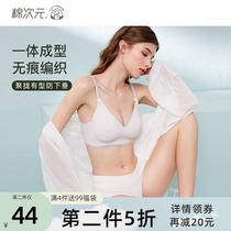 Cotton nursing underwear gathered anti-sagging summer thin maternity bra Pregnancy postpartum feeding bra