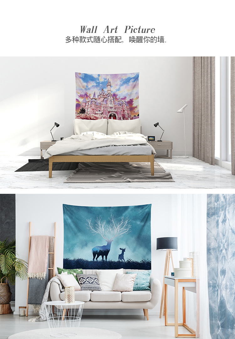 camera mạng đỏ in vải nền ký túc xá tấm thảm lớn sofa phòng khách nền sơn đầu giường flannel tấm thảm lớn vải treo - Tapestry thảm hoa treo tường