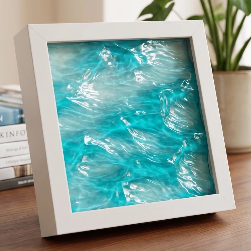 【3D Stereoscopic】Wave Desktop Ornament Wall Decorative Painting Resin Ocean Birthday Housewarming Gift Palm-Sized Sea