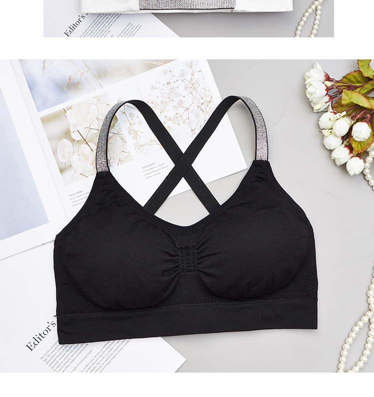 Áo crop top đẹp lưng không có vòng thép bọc ngực tụ tập đồ lót thể thao chống sáng nữ sinh viên chạy bộ vest cửa hàng đồ lót