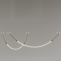 Exhibition Hall-Like Inter-Board Decorative Lights 2021 Designer Line Restaurant Light modern minimalist personality Living room Bench Chandelier