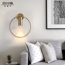 Nordic designer minimalist wall lamp creative personality living room wall lamp bedroom bedside aisle simple modern wall lamp
