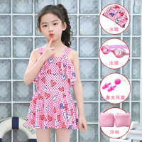 Розовая плавательная шапочка, водонепроницаемые плавательные нарукавники, носовой зажим, беруши