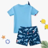 Детский раздельный быстросохнущий купальник для мальчиков, комплект, подходит для подростков, защита от солнца