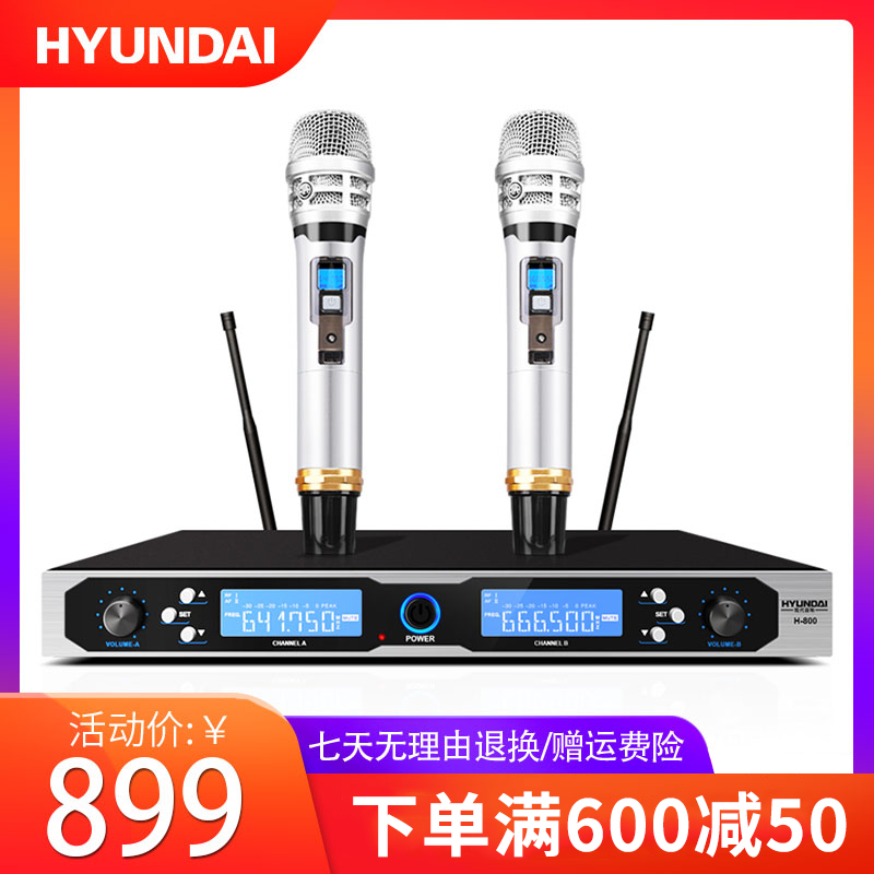 HYUNDAI H-800 wireless microphone one for two wireless microphone Conference home karaoke microphone