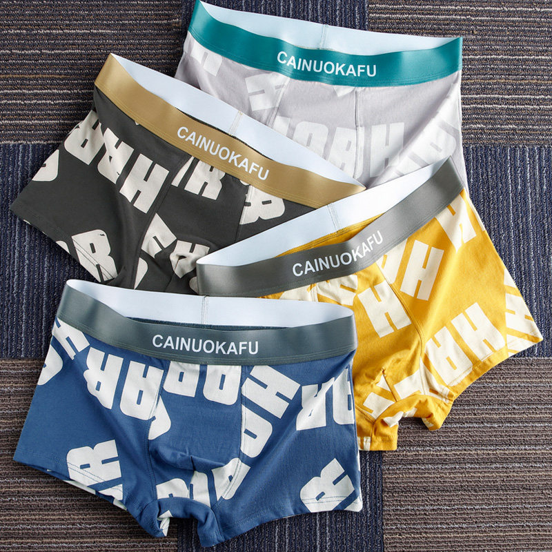 Men's Underwear, Boys' Pure Cotton Boxer Briefs, Breathable Boys' Boxer Shorts, Men's Youth Shorts, Large Size, Thin