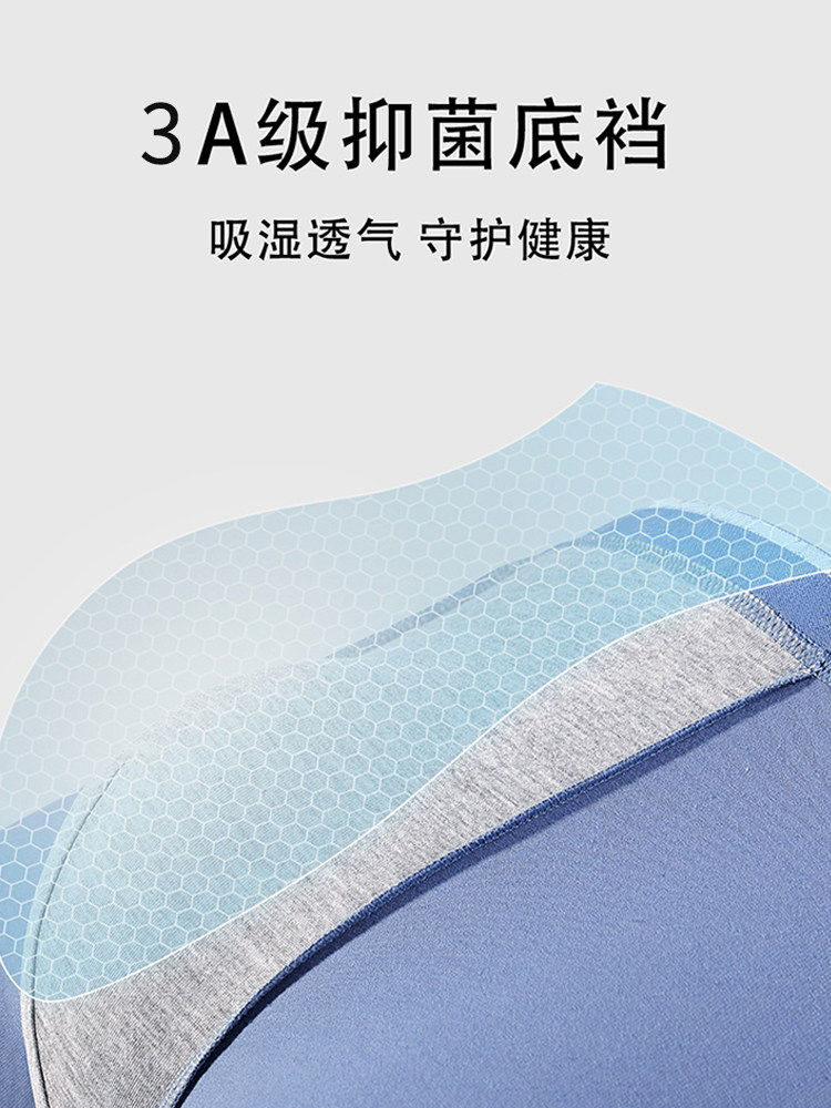 Pure Cotton Men's Underwear, Antibacterial Men's Briefs, Loose and Breathable, Youth Sports Underwear, New Summer Style