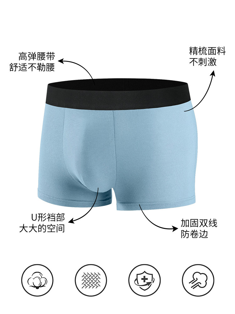 Pure Cotton Men's Underwear, Seamless Boxer Briefs, Loose Fit, Breathable for Teenagers, New Winter 2026 Style