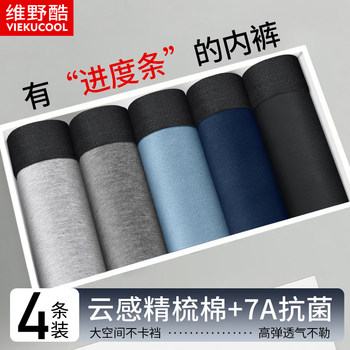 Pure Cotton Men's Underwear, Seamless Boxer Briefs, Loose Fit, Breathable for Teenagers, New Winter 2026 Style