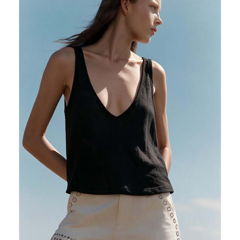 Rr&Ii High-Low Collar Reversible 2026 New Style Outerwear with Drapey Loose Fit and Lazy Style Linen Camisole