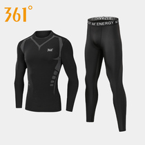 361 Degrees Sports Tight Fit Mens Long Sleeve Running Fitness Suit Quick Dry Spring Summer High Play Training Pants Basketball
