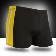 Quần bơi mới màu rắn nam boxer quần short mỏng mùa xuân bãi biển quần áo bơi nam bán trực tiếp - Nam bơi đầm