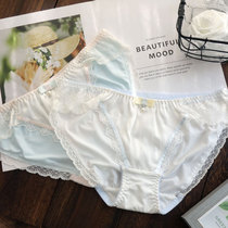 Silky soft milk silk panties Female sweet girls Lace briefs foreign trade Japanese girl underpants