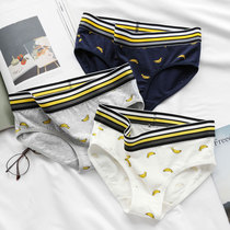 Pure cotton middle waist underpants girls neutral Les handsome t cheerleader cute sports high school girl girl triangle pants head