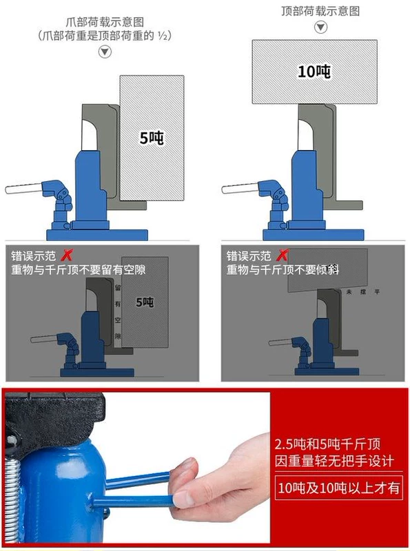 Jack 5T claw jack thủy lực tay quay nâng công cụ chéo Máy nâng thủy lực jack thấp giá ròng rọc kéo tay