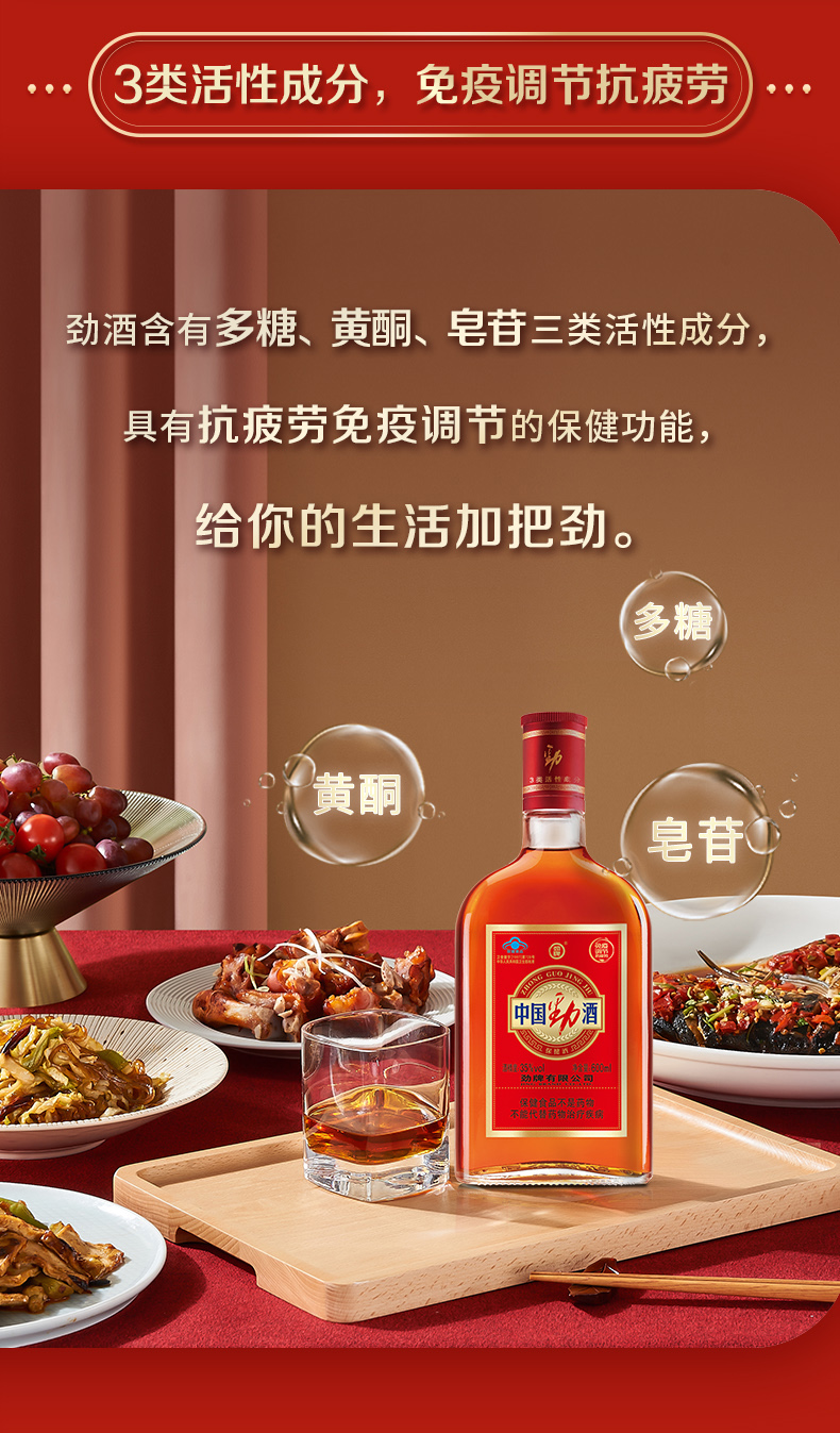 劲牌 劲酒 35度 600ml*2瓶 多种名贵中药材 礼盒装 图6