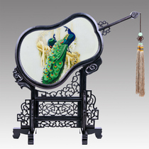 Red Wine Rack Pendulum pieces modern minimalist living-room Su embroidery finished product Furnishing Suzhou Featured Gift Small Gift bifacial embroidery