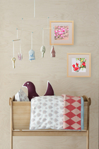 Su embroidery finished childrens room creative hipster wall painting modern simple triple five-piece hanging painting handmade Su embroidery