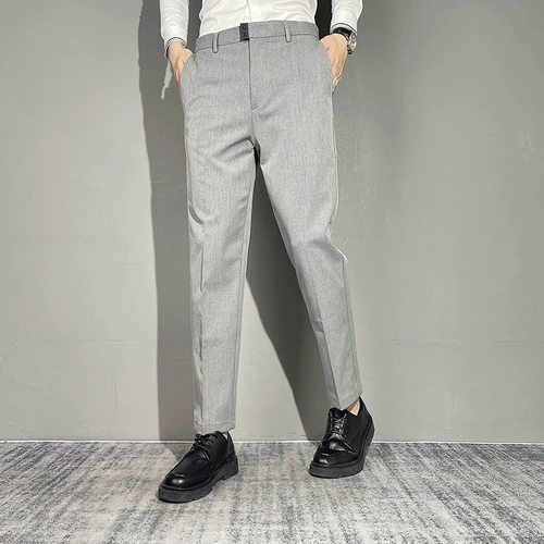 Демисезонные штаны, универсальные повседневные брюки, костюм, свободный прямой крой