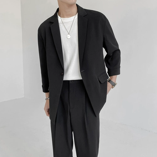 Трендовый комплект для отдыха, пиджак классического кроя, изысканный стиль, свободный крой