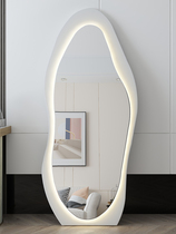 Special-shaped luminous mirror full-length mirror dressing mirror home floor-standing bedroom floor-standing fitting mirror internet celebrity ins dressing mirror