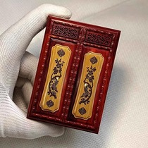 Zhang Shenglins insect box rosewood inlaid bamboo carving double-compartment bamboo box golden clock box insect box insect tool