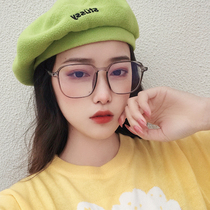 Anti-blue light radiation protection glasses myopia female flat light frame Net red frame can be equipped with degrees male Korean version of tide