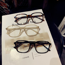 tr90 frosted glasses frame female ins Wind retro big face thin net red tide light can be equipped with myopia flat mirror