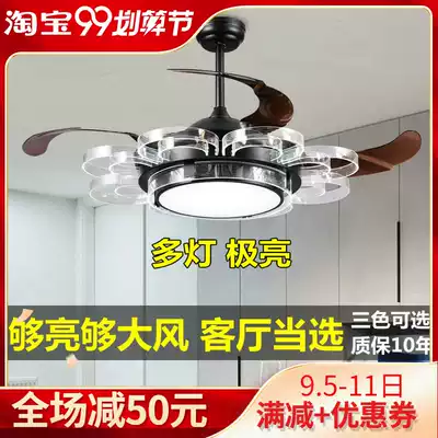 New ceiling fan lamp ceiling fan lamp living room household dining room with lamp fan integrated chandelier Jane Europe retro remote control 42 inch fan
