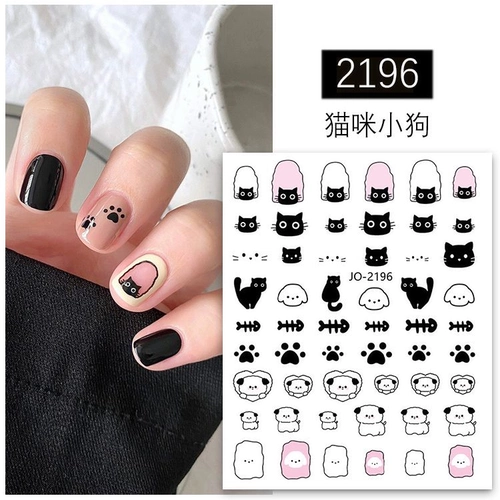Милые наклейки для ногтей, накладные ногти, мультяшное украшение для ногтей, наклейка