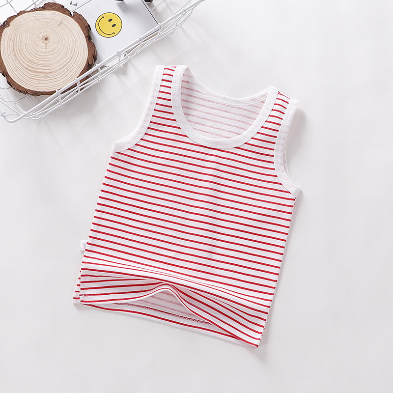 Childrens vest bông 2020 sling mới mùa hè bé mỏng single đầu nam và bé gái không tay shoulderless.