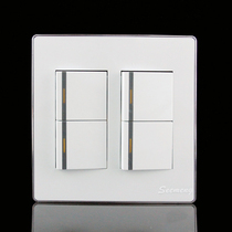 Factory direct seemeng plug wire series 120 silver side big six four open switch socket panel