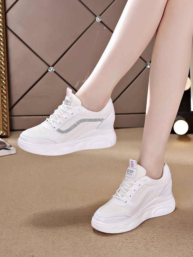 Official website Flagship Store Autumn Women Shoes inside Heightening Little White Women 2022 New Web Shoes 100 Hitch Sneakers Net Red Casual