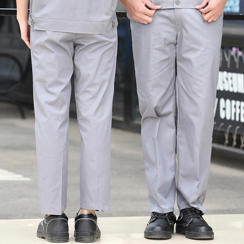 Summer Anti-Static Gray Work Pants for Men, Thin, Extra Large, Wear-Resistant, Chemical Plant Workwear, Labor Protection Clothing, Work Uniform Summer Anti-Static Gray Work Pants for Men, Thin, Extra Large, Wear-Resistant, Chemical Plant Workwear, Labor Protection Clothing, Work Uniform