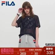 FILA Fila nữ ngắn T2018 mùa thu mới thể thao giản dị thoáng khí thoải mái áo thun ngắn tay hai dây nữ - Áo phông thể thao