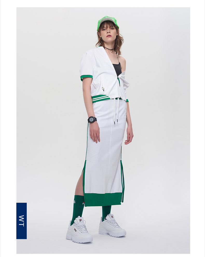 Váy Fila Fila 2018 xu hướng thể thao giản dị slit tie retro váy đơn giản nữ quần the thao nữ form rộng