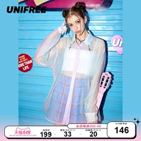 UNIFREE Женская сетчатая рубашка Fairy, весенне-летняя блузка с кондиционером, нишевая рубашка с дизайном рубашки, топ-тренд
