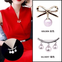 Corsage summer collar anti-light brooch accessories chest buckle anti-light buckle summer invisible light pearl pin