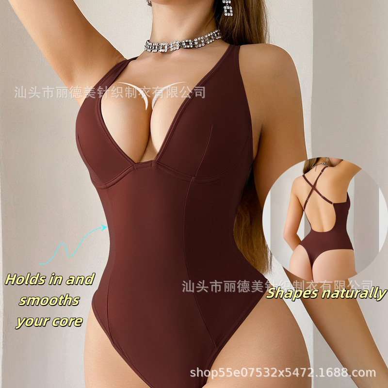 European and American Skims Shapewear Bodysuit, Slimming, Butt-Lifting, Waist-Cinching, Tummy-Tucking Bodysuit for Women, Backless One-Piece Underwear