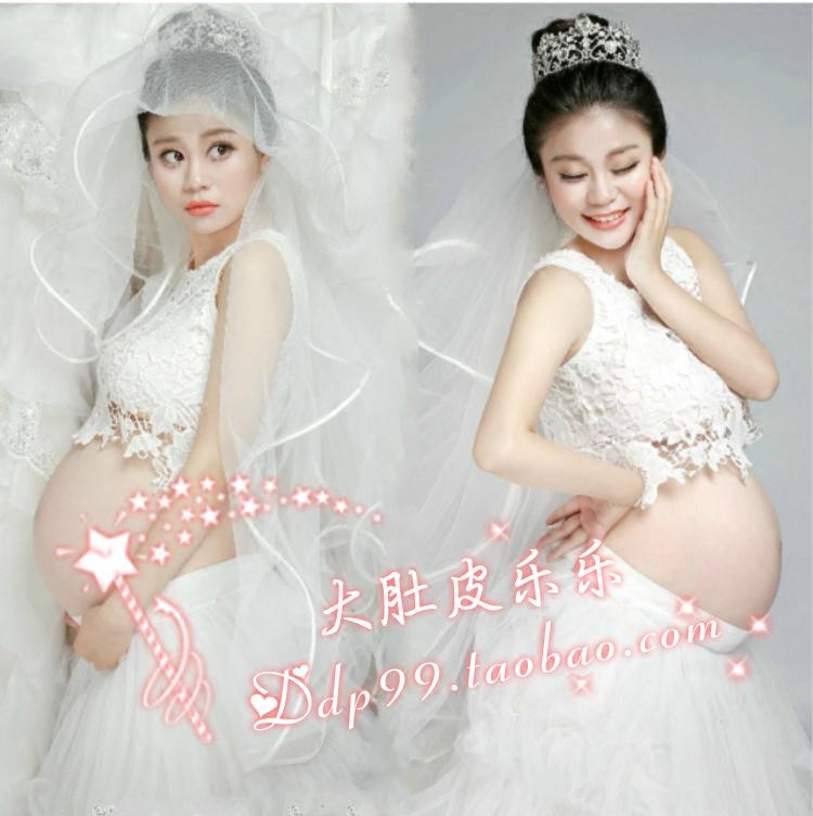 327 photo studio cute pregnant women photo photography photo clothes rental maternity photo big belly photo photo lace skirt fairy