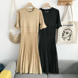 Летний лонгслив, трикотажные блестки для ногтей, длинное платье, юбка, с рукавом, #12