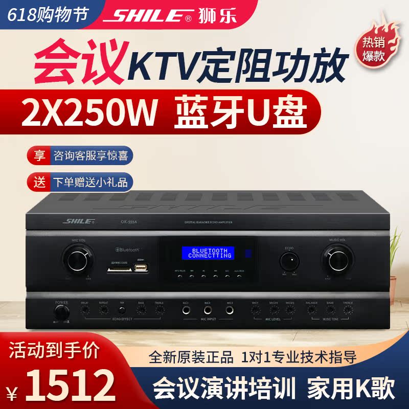 Lion Music K555A Professional Conference Bluetooth Utilita Family Karaoke Stage KTV Set Resistance Power Amplifier