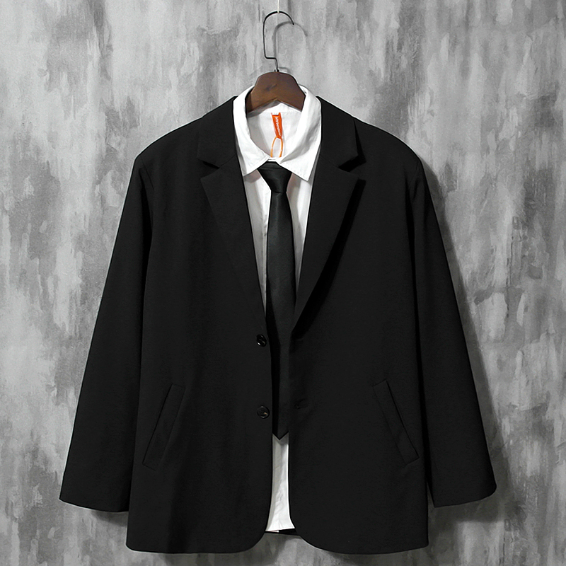 Men's Blazer ins Korean Style Casual Small Suit Trendy Groomsmen's Suit Top Handsome Single Blazer Dk Uniform Set