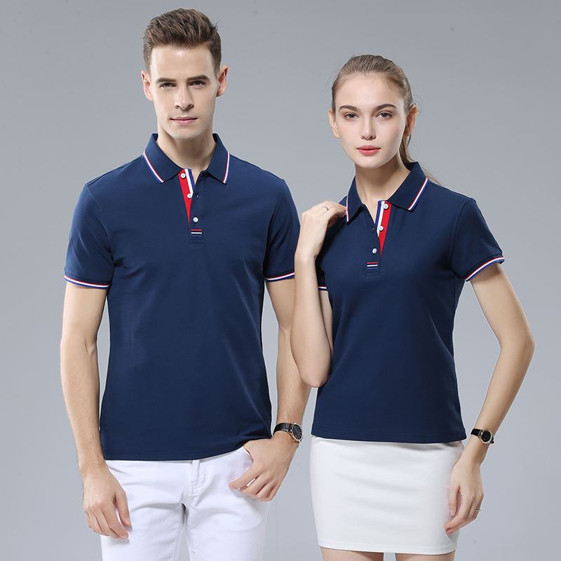 Summer bảo hộ lao động ngắn tay bông áo thun văn hóa doanh nghiệp áo polo bảo hộ lao thêu custom-made in biểu tượng