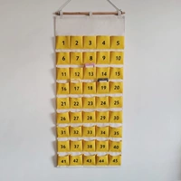 Желтая сумка для карточек без рисунка, 45 карманов