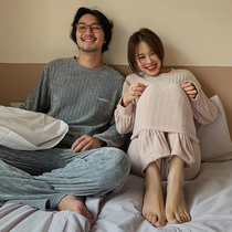 Du Xiaozhai new pajamas chenille cloud clothing female couple warm clothes home clothing set two can be worn outside winter